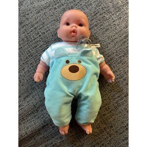 Berenguer JC Realistic Baby Doll In Blue Bear Outfit With Pacifier 12 inch